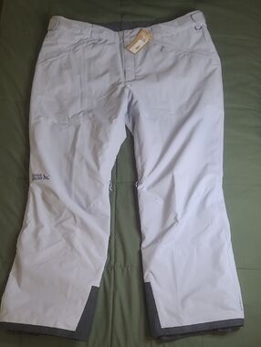 NWT Eddie Bauer Light Gray/Blue Women's Ski/Snow Pants